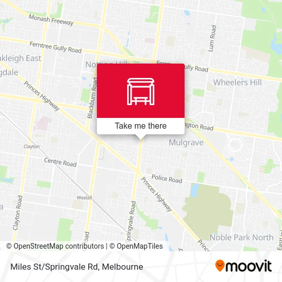 Mapa Miles St/Springvale Rd