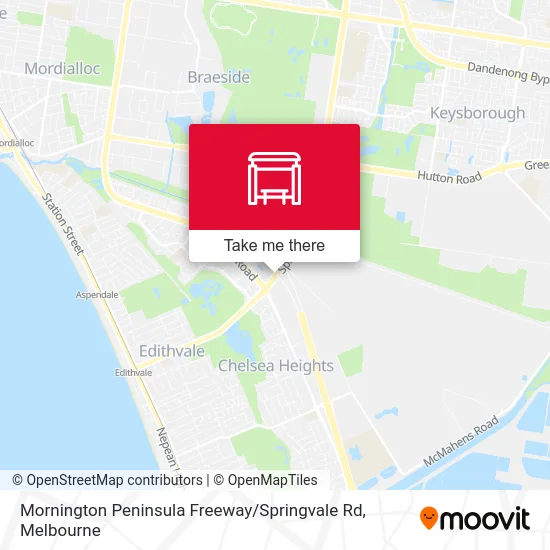 Mapa Mornington Peninsula Freeway / Springvale Rd