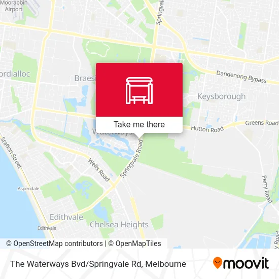 Mapa The Waterways Bvd / Springvale Rd