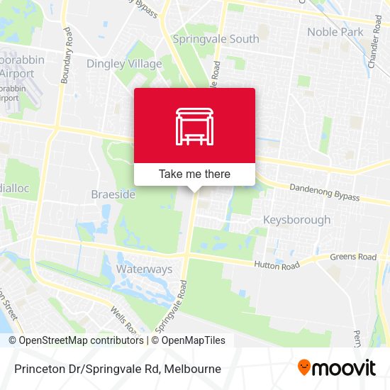 Princeton Dr/Springvale Rd map