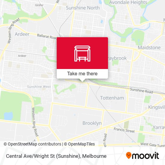 Central Ave / Wright St (Sunshine) map