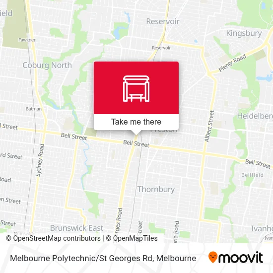 Mapa Melbourne Polytechnic / St Georges Rd