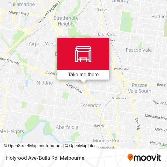 Holyrood Ave/Bulla Rd map