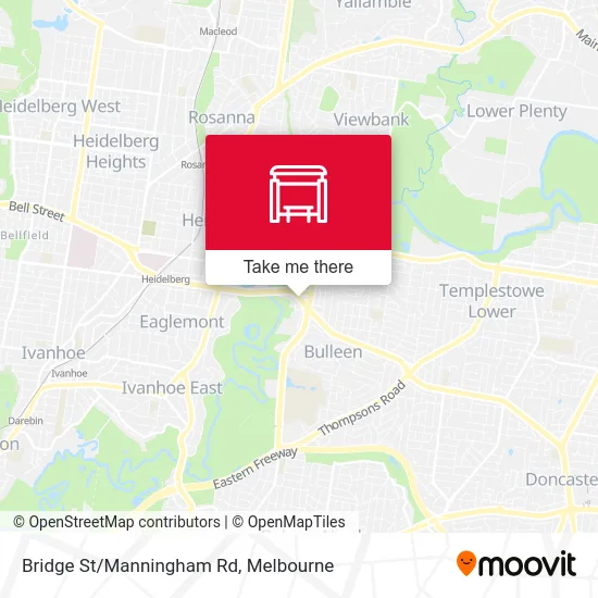 Mapa Bridge St/Manningham Rd
