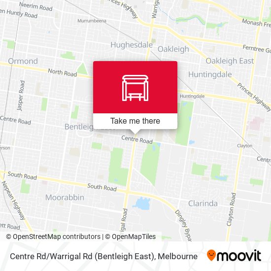 Centre Rd / Warrigal Rd (Bentleigh East) map