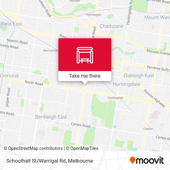 Schoolhall St/Warrigal Rd map