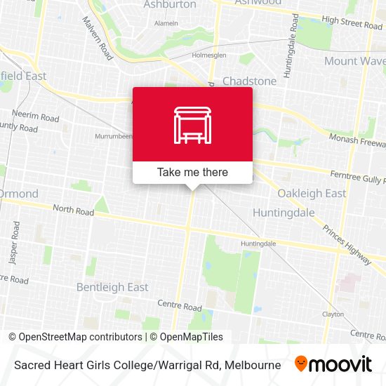 Sacred Heart Girls College / Warrigal Rd map