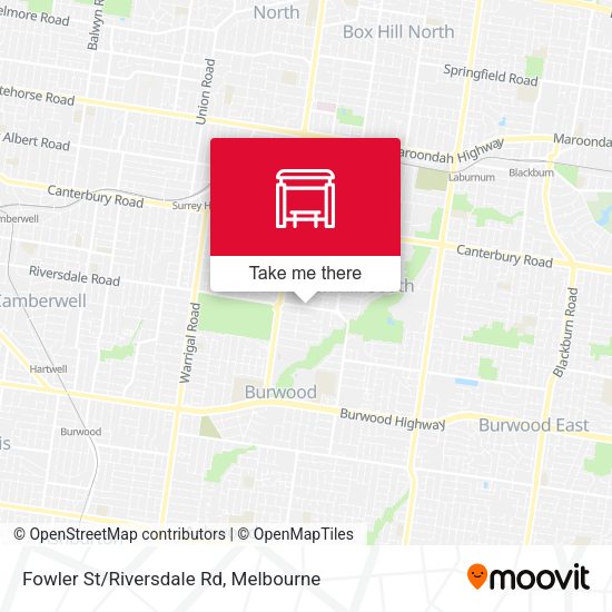 Fowler St/Riversdale Rd map