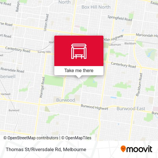 Thomas St/Riversdale Rd map