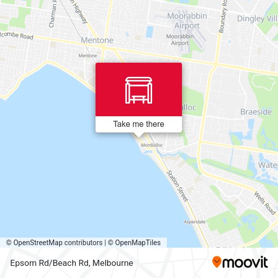 Epsom Rd/Beach Rd map