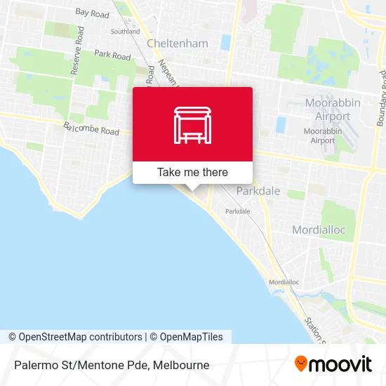 Mapa Palermo St/Mentone Pde