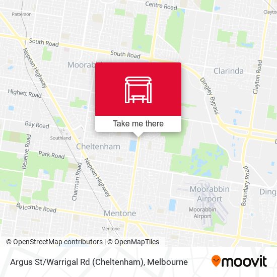 Argus St / Warrigal Rd (Cheltenham) map