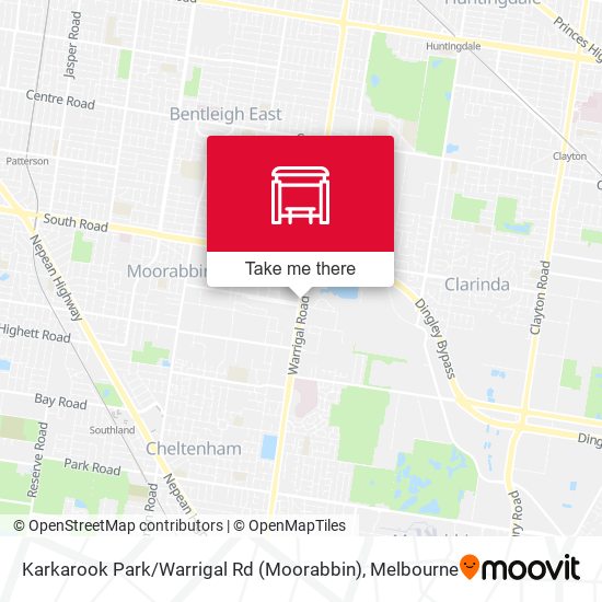 Mapa Karkarook Park / Warrigal Rd (Moorabbin)