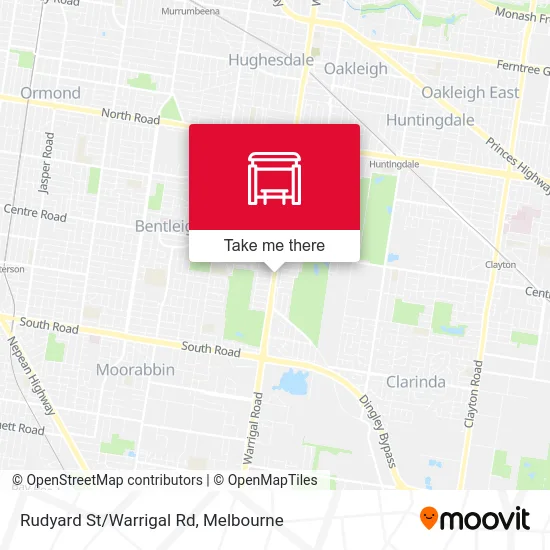 Mapa Rudyard St/Warrigal Rd
