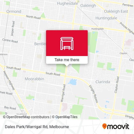 Dales Park/Warrigal Rd map