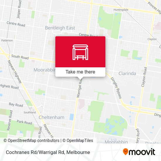 Cochranes Rd/Warrigal Rd map