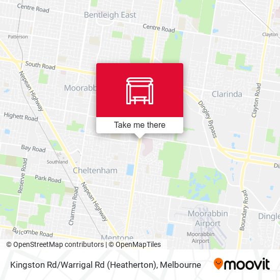 Mapa Kingston Rd / Warrigal Rd (Heatherton)