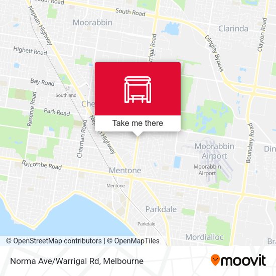 Norma Ave/Warrigal Rd map