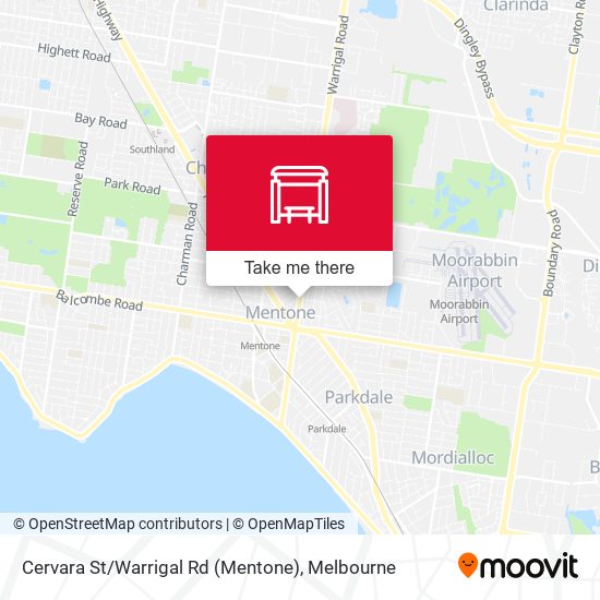 Cervara St / Warrigal Rd (Mentone) map