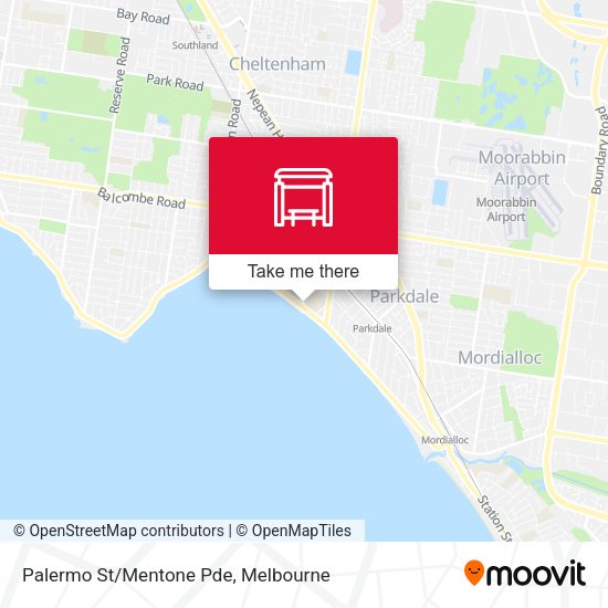 Palermo St/Mentone Pde map