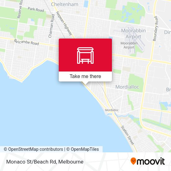 Monaco St/Beach Rd map