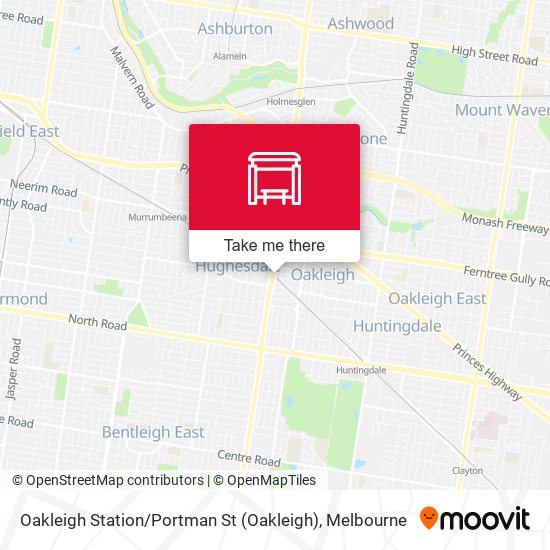 Mapa Oakleigh Station / Portman St