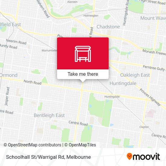 Schoolhall St/Warrigal Rd map