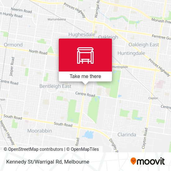 Kennedy St/Warrigal Rd map