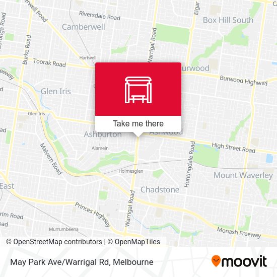May Park Ave/Warrigal Rd map