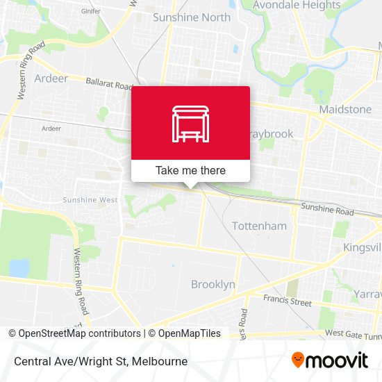 Central Ave/Wright St map