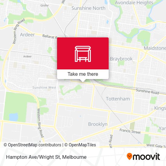 Hampton Ave/Wright St map
