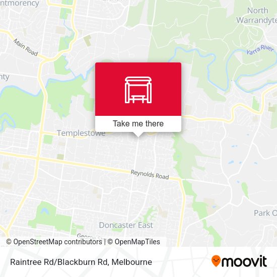 Raintree Rd/Blackburn Rd map