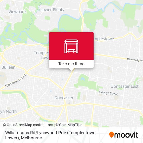 Williamsons Rd / Lynnwood Pde (Templestowe Lower) map