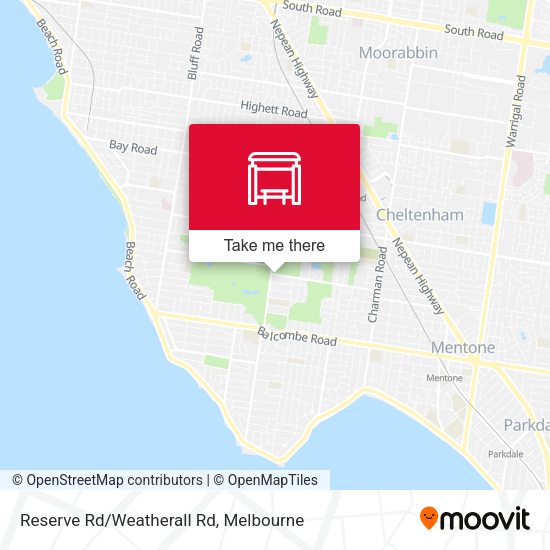 Reserve Rd/Weatherall Rd map