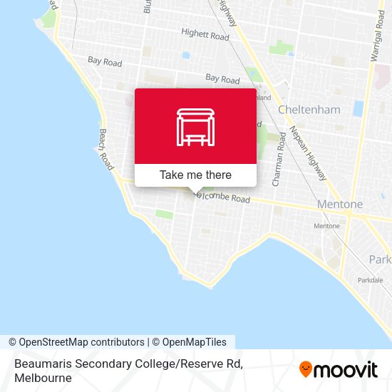 Beaumaris  Secondary College / Reserve Rd map
