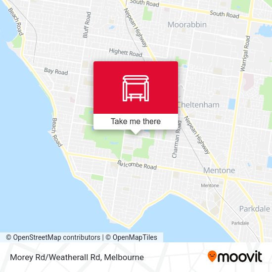 Morey Rd/Weatherall Rd map