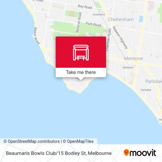 Beaumaris Bowls Club / 15 Bodley St map