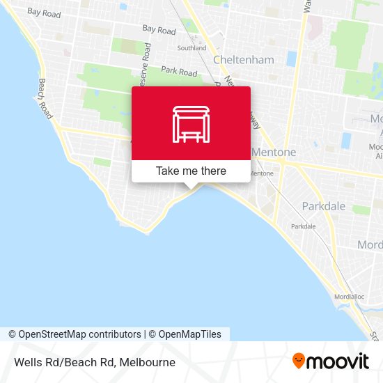 Wells Rd/Beach Rd map
