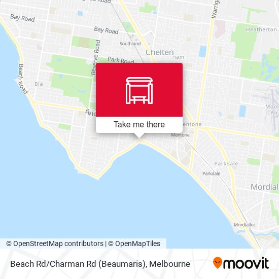 Beach Rd / Charman Rd (Beaumaris) map