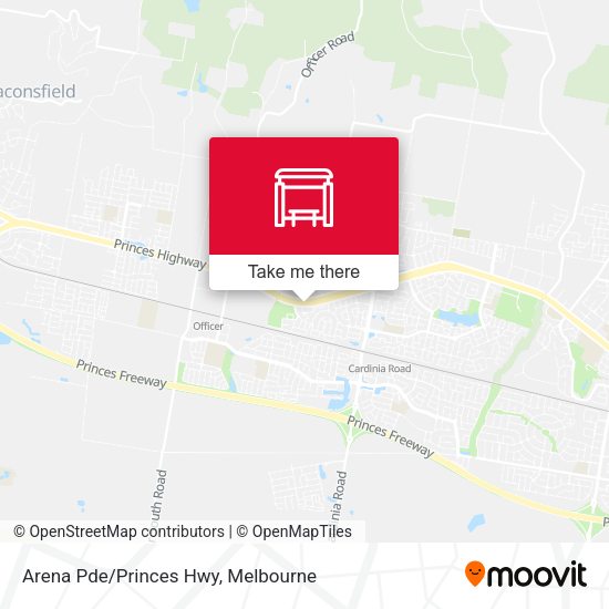 Arena Pde/Princes Hwy map