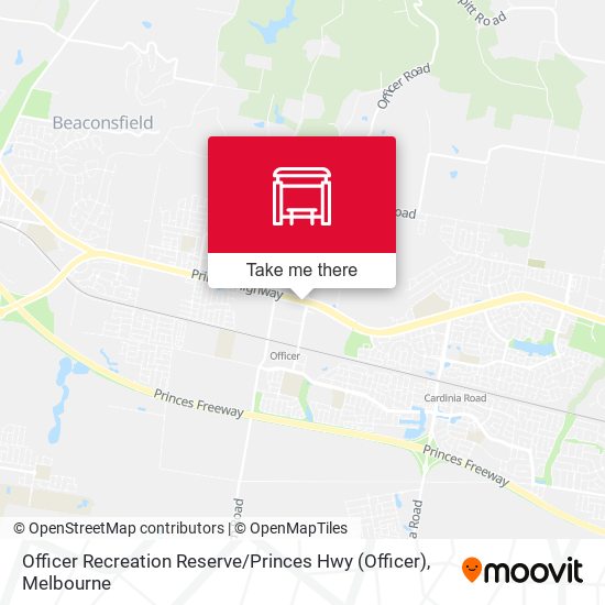 Officer Recreation Reserve / Princes Hwy map