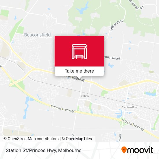 Station St/Princes Hwy map