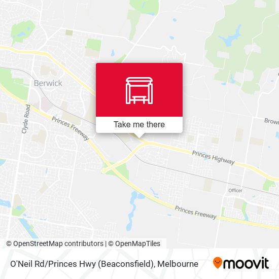 Mapa O'Neil Rd / Princes Hwy (Beaconsfield)