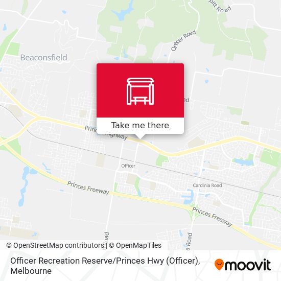 Mapa Officer Recreation Reserve / Princes Hwy