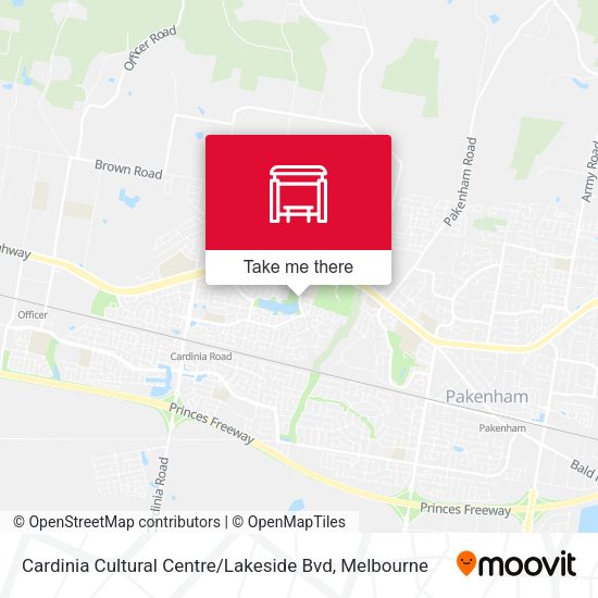 Cardinia Cultural Centre / Lakeside Bvd map