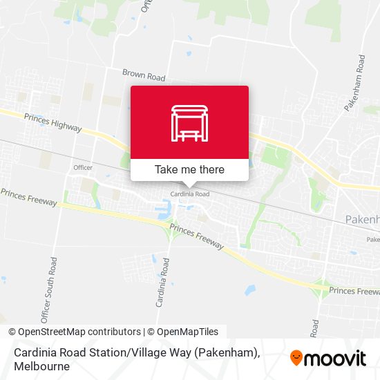 Cardinia Road Station / Village Way (Pakenham) map