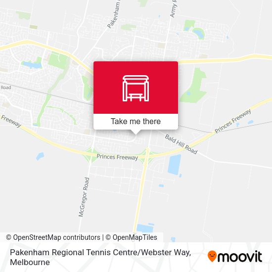 Pakenham Regional Tennis Centre / Webster Way map