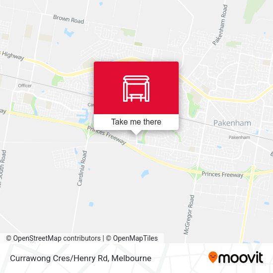 Currawong Cres/Henry Rd map