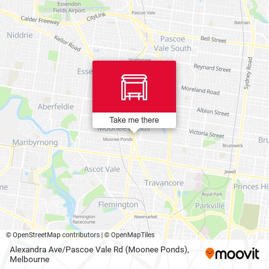 Mapa Alexandra Ave / Pascoe Vale Rd (Moonee Ponds)