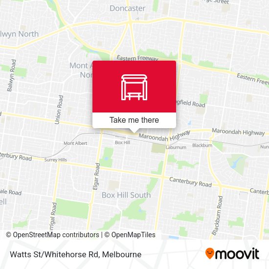 Watts St/Whitehorse Rd map